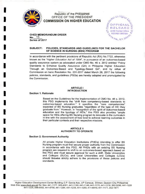 cmo 15 series of 2019|CHED Memorandum Order No. 15, s. 2019 Policies, Standards, .